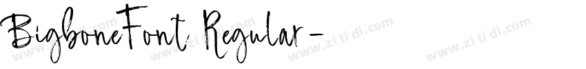BigboneFont Regular字体转换